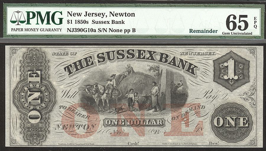Newton, NJ, The Sussex Bank of Newton, New Jersey $1